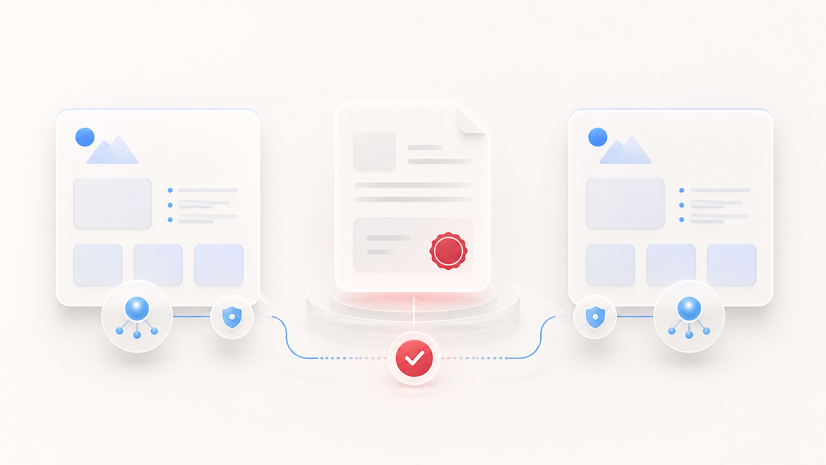 Two organizations connect their agents and authority to one verified agreement record.